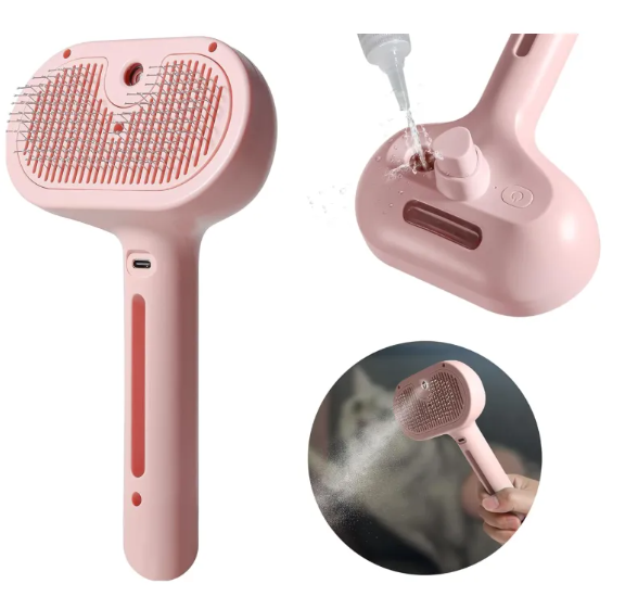 LuxePet ™ Self-Cleaning Steam Grooming Brush for Cats & Dogs