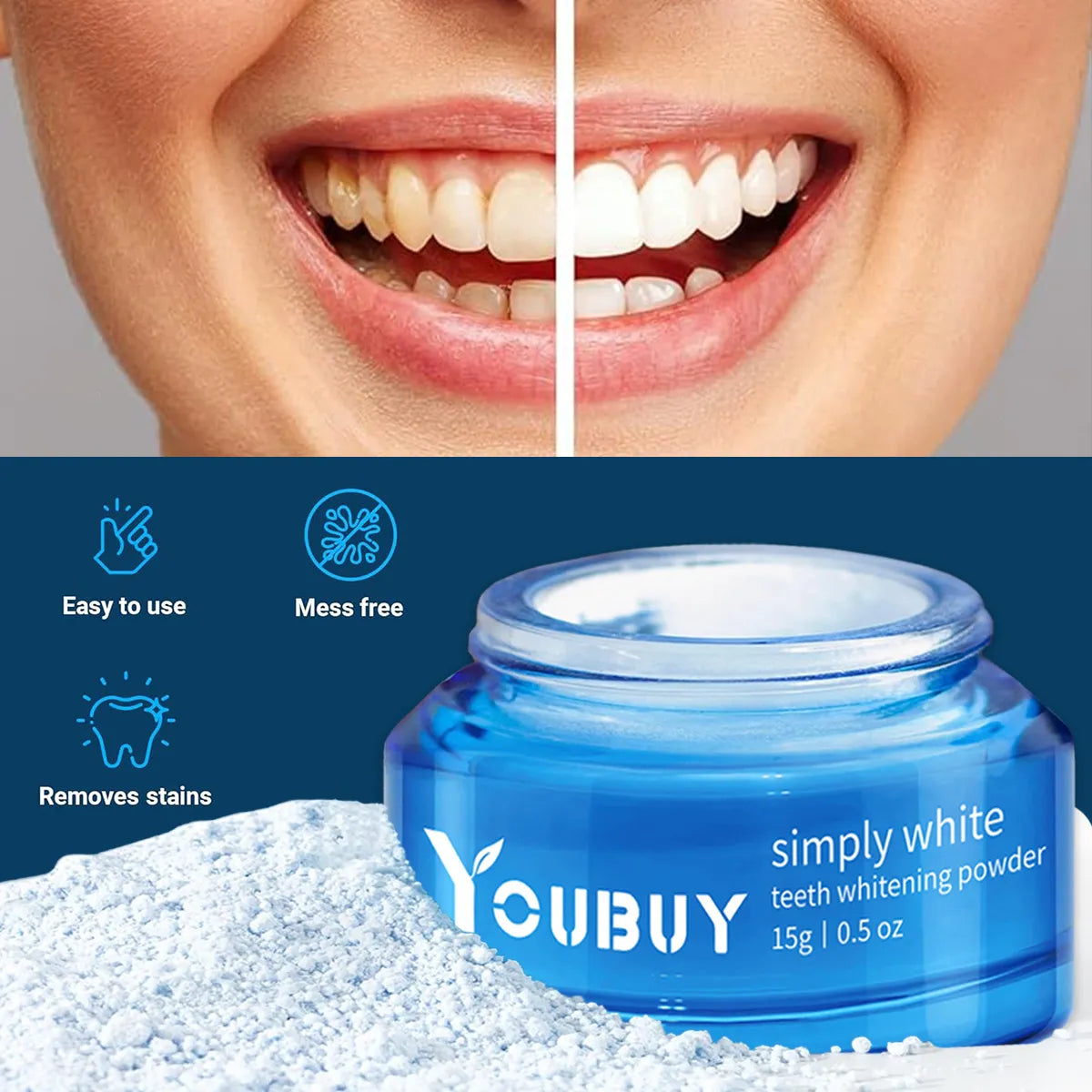 Advanced Teeth Whitening Powder - Stain Remover