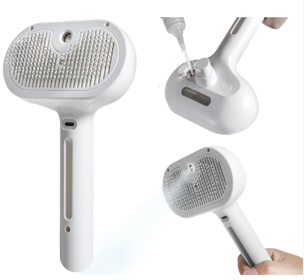 LuxePet ™ Self-Cleaning Steam Grooming Brush for Cats & Dogs